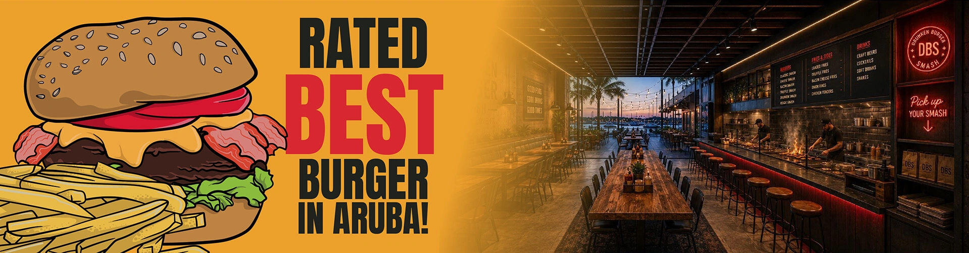 Drunken Burger Smash Aruba
